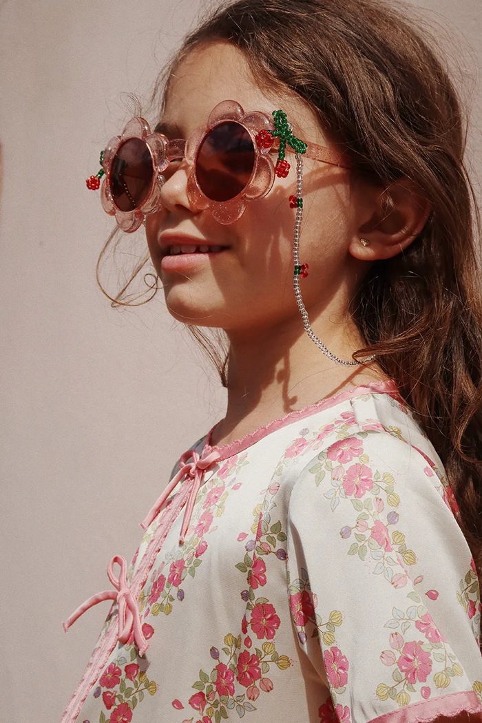 Konges Sløjd lanț de ochelari pentru copii SUNGLASSES BEAD CHAIN CHERRY KS102829 multicolor