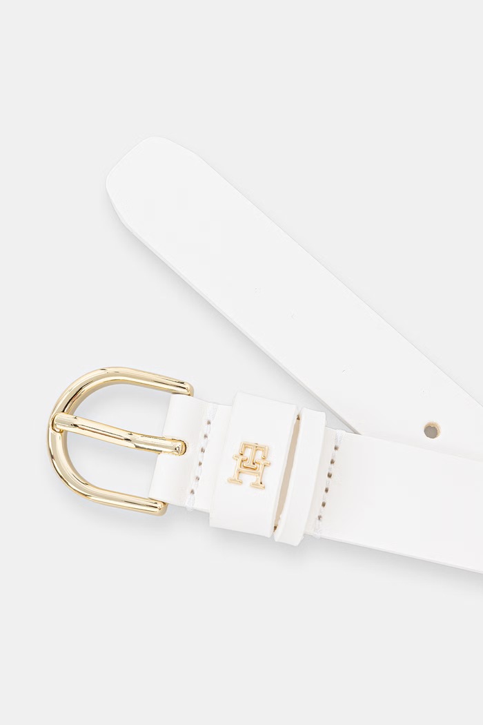 Tommy Hilfiger opasok dámsky kožený AW0AW16836 biela SS26