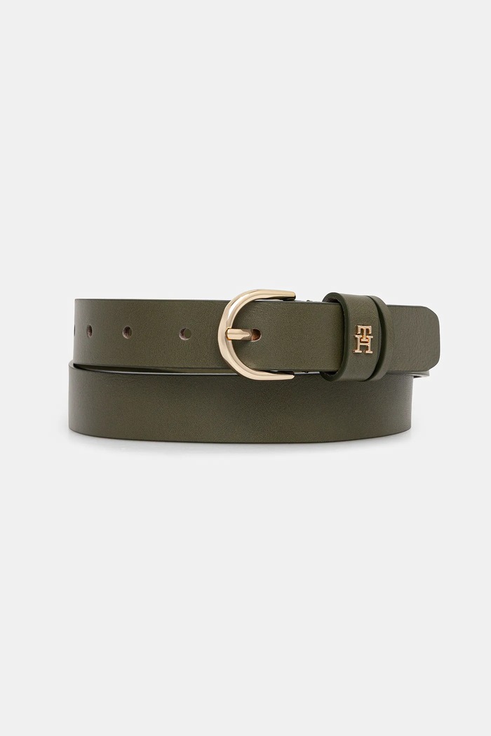 Tommy Hilfiger opasok dámsky kožený zelená AW0AW16836