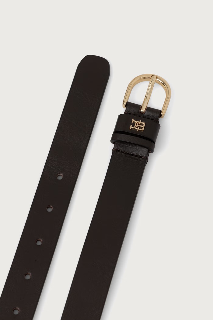 Tommy Hilfiger opasok dámsky kožený AW0AW16836 čierna SS26