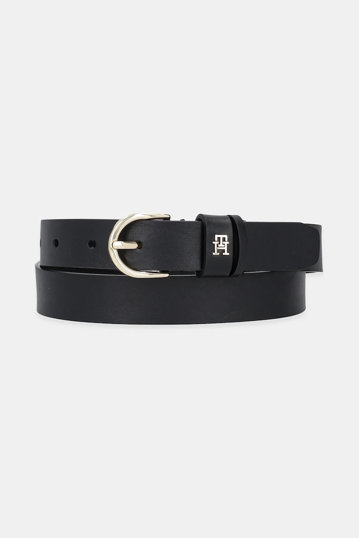Tommy Hilfiger Opasok dámsky kožený čierna AW0AW16836