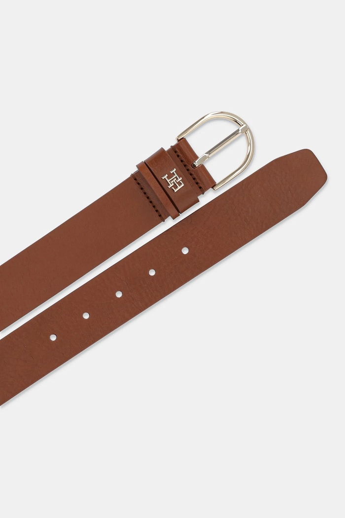 Kožený opasok Tommy Hilfiger AW0AW16837 hnedá SS25
