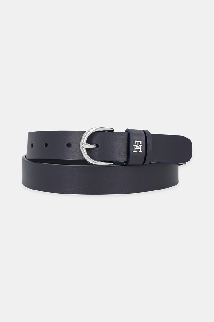 Tommy Hilfiger pasek damski skórzany granatowy AW0AW17279