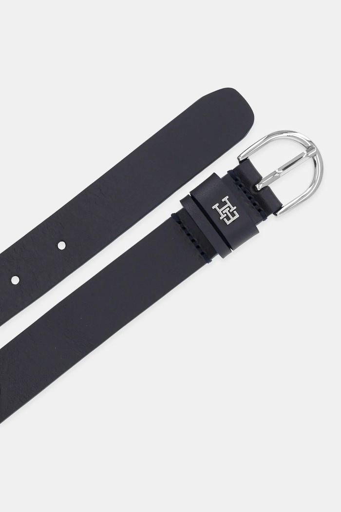 Tommy Hilfiger pasek damski skórzany AW0AW17279 granatowy SS26