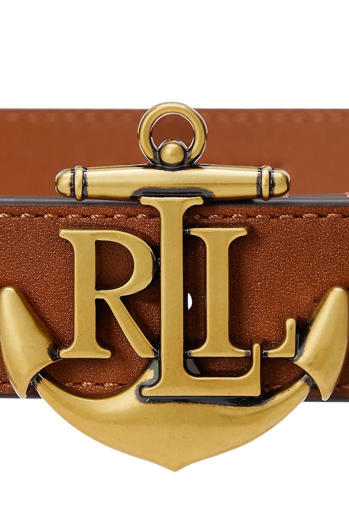 Kožený pásek Lauren Ralph Lauren 412957004 hnědá SS25
