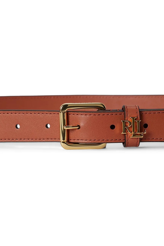 Lauren Ralph Lauren curea pentru femei din piele 412968763 maro SS26