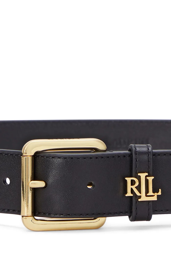 Lauren Ralph Lauren curea pentru femei din piele 412968765 negru SS26