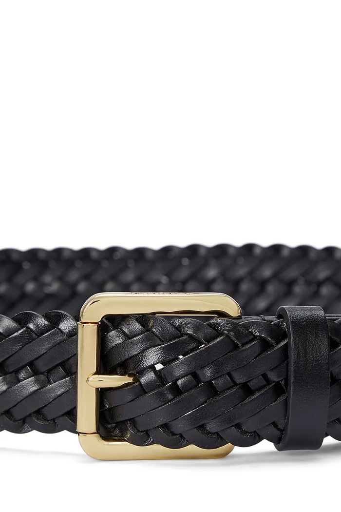 Kožený opasok Lauren Ralph Lauren 412968766 čierna SS26