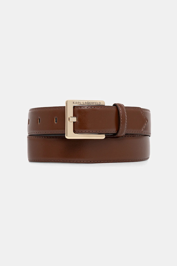 Karl Lagerfeld cintura in pelle Planet friendly marrone A1W33147