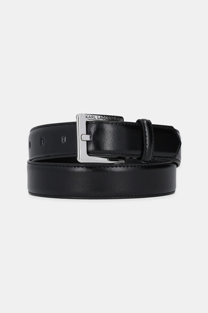 Kožený pásek Karl Lagerfeld Planet friendly černá A1W33147