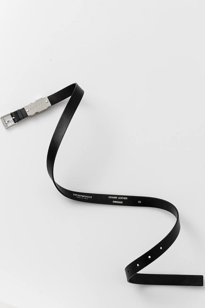 Pas Emporio Armani EW002025.AF13383 črna SS25
