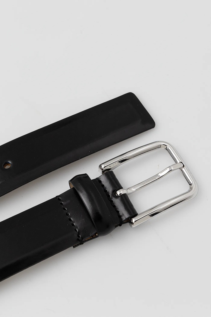 Kožený opasok BOSS 50536998 čierna SS25