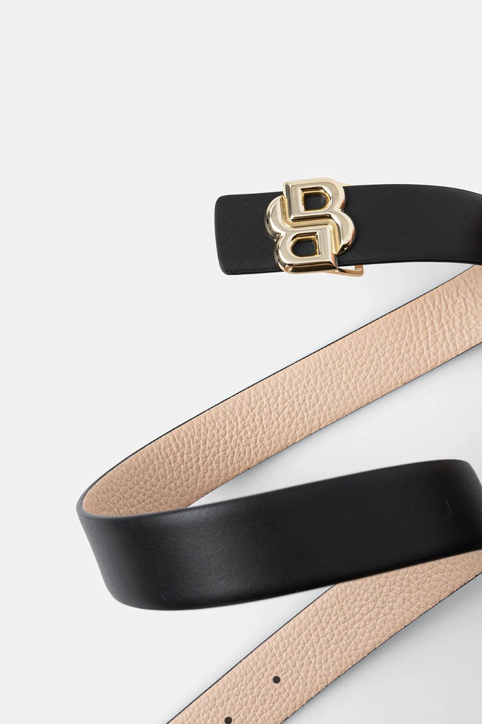 Accesorii BOSS curea reversibilă pentru femei din piele B_Icon-G_Sr30_pgr 50542193 negru