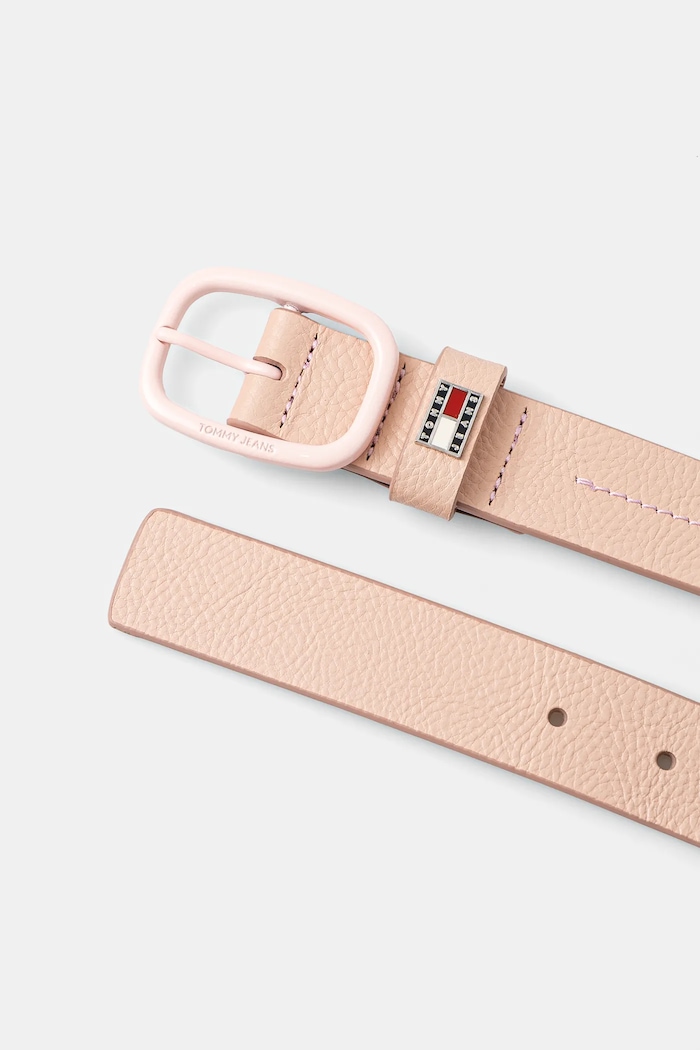 Semišový pásek Tommy Jeans AW0AW17392 růžová SS25
