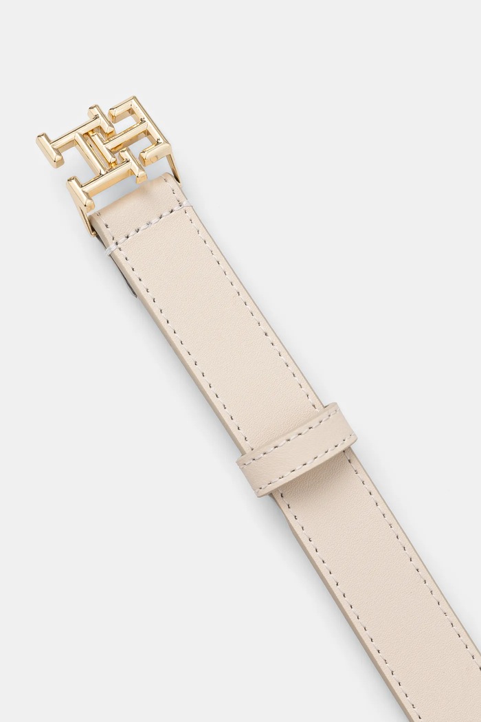 Tommy Hilfiger pasek skórzany AW0AW17248 beżowy SS25