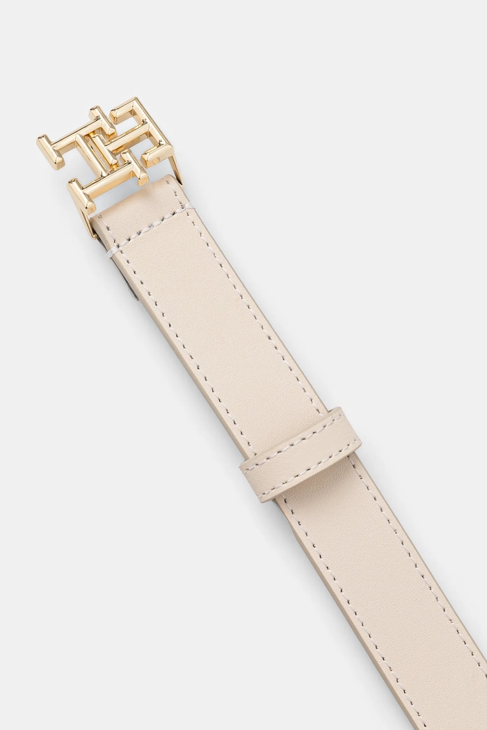 Tommy Hilfiger pasek skórzany AW0AW17248 beżowy SS25