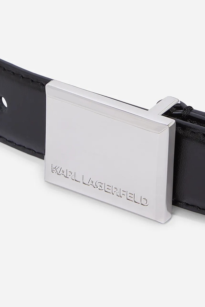 Dodatki Usnjen pas Karl Lagerfeld A2W33051 črna