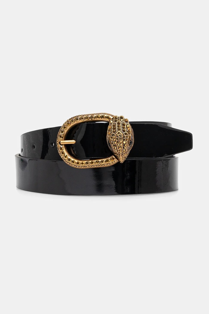 Kožený pásek Kurt Geiger London 30 MAYFAIR BELT černá 758409309