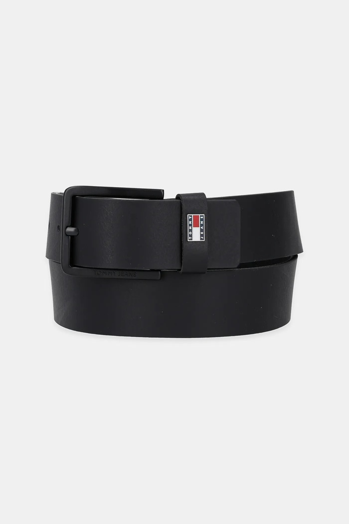 Kožený pásek Tommy Jeans černá AM0AM12928