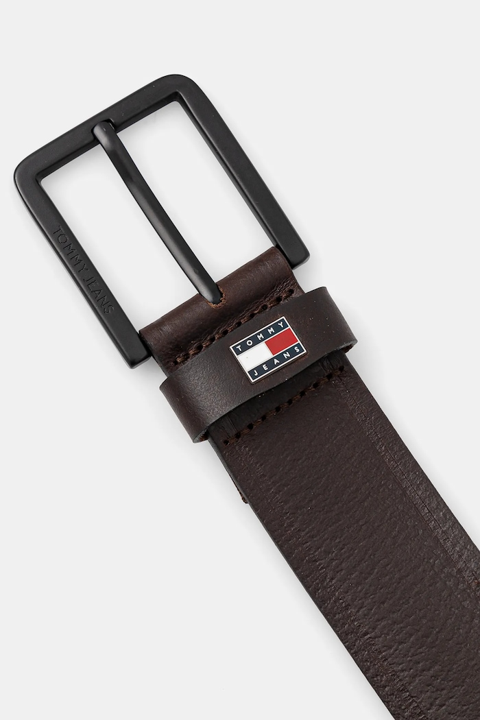 Tommy Jeans pasek skórzany AM0AM13291 brązowy SS25