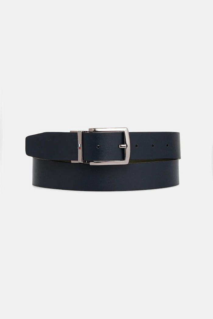 Obojstranný kožený opasok Tommy Hilfiger AM0AM13012 zelená AW25