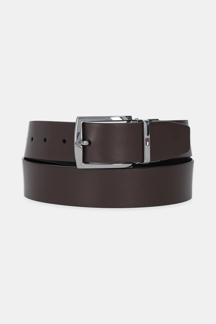 Usnjen dvostranski pas Tommy Hilfiger rjava AM0AM13012