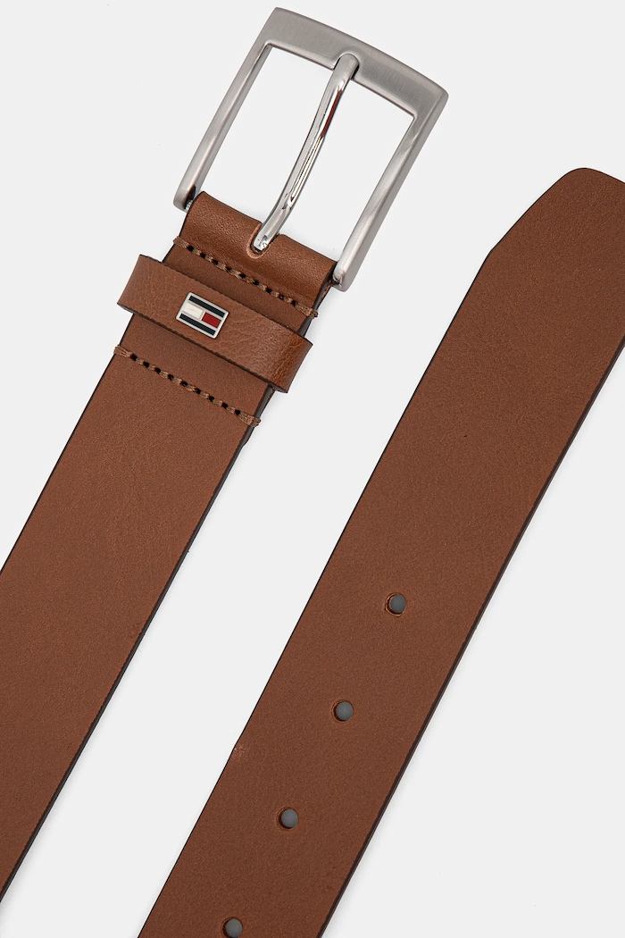 Tommy Hilfiger pasek męski skórzany AM0AM13014 brązowy SS26