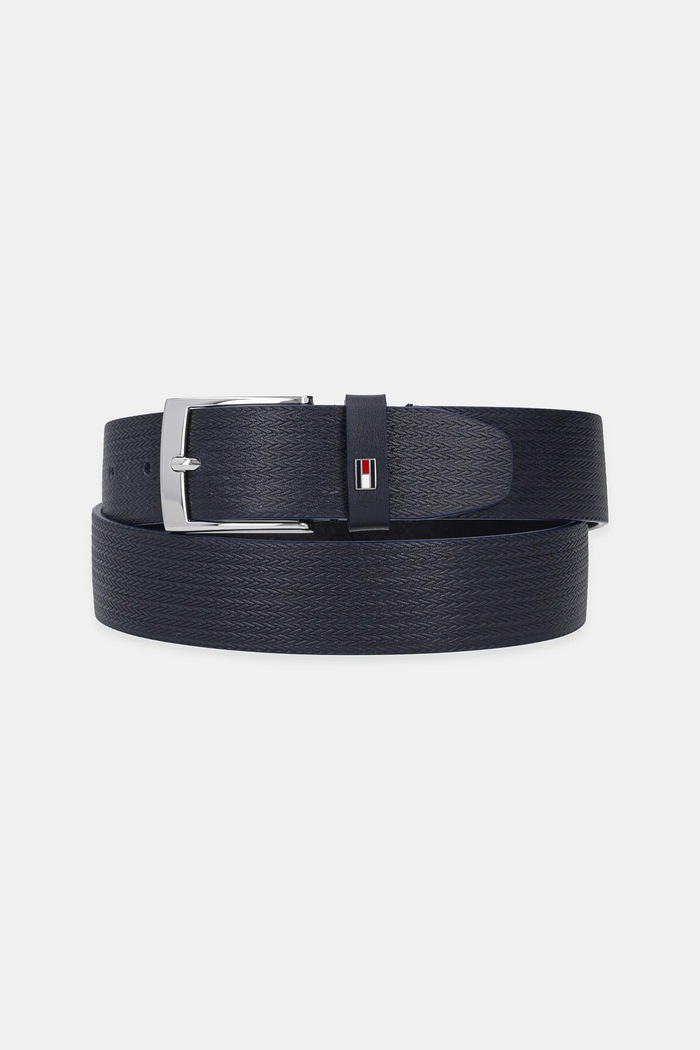 Kožni remen Tommy Hilfiger mornarsko plava AM0AM13015
