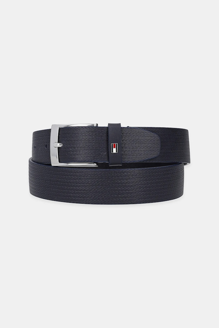 Kožni remen Tommy Hilfiger mornarsko plava AM0AM13015