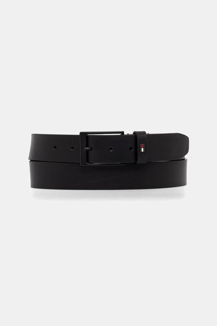 Tommy Hilfiger curea de piele negru AM0AM13016