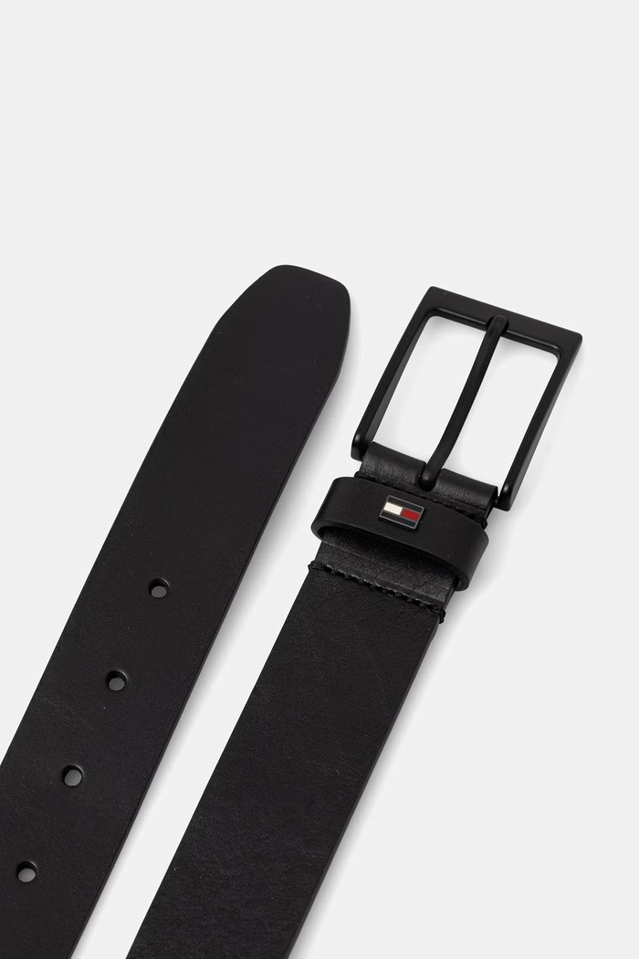 Tommy Hilfiger curea de piele AM0AM13016 negru AW25