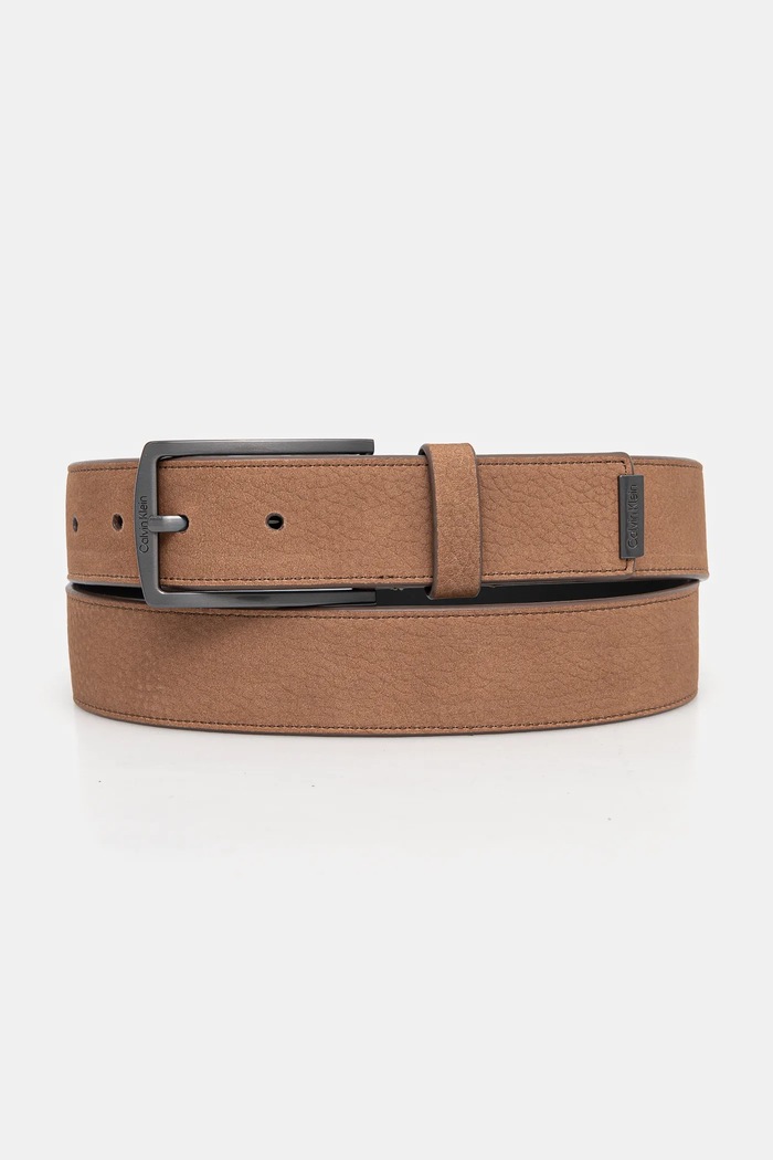 Kožený opasok Calvin Klein hnedá K50K512649