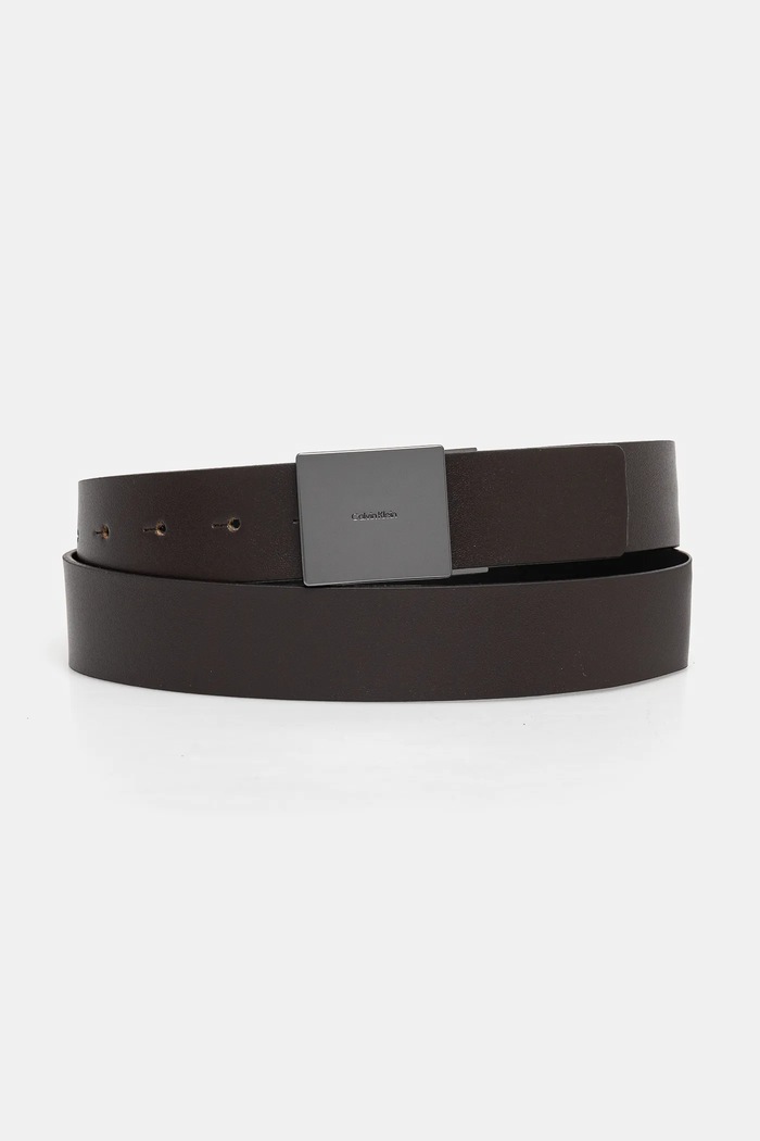 Kožený opasok Calvin Klein hnedá K50K512660