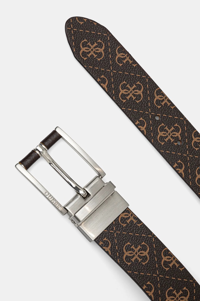 Oboustranný pásek Guess NUREMBERG BMNULO.P5135 hnědá SS25