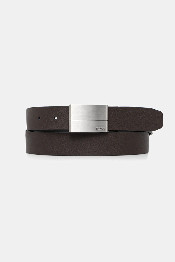 BOSS Curea reversibilă pentru bărbați din piele negru 50537100