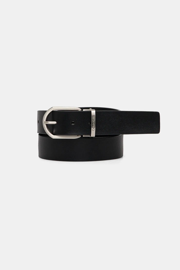 Usnjen pas Calvin Klein črna K50K512838