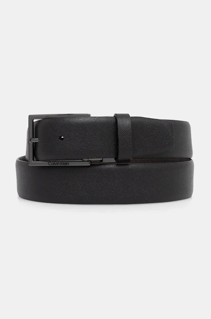 Αναστρέψιμη δερμάτινη ζώνη Calvin Klein μαύρο K50K512842