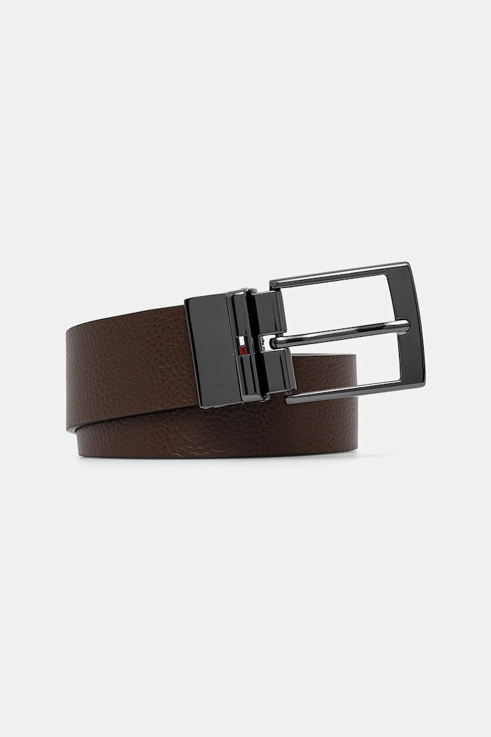 Tommy Hilfiger curea de piele cu doua fete negru AM0AM13173