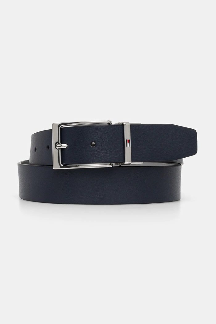 Tommy Hilfiger Cintura in pelle blu navy AM0AM13178