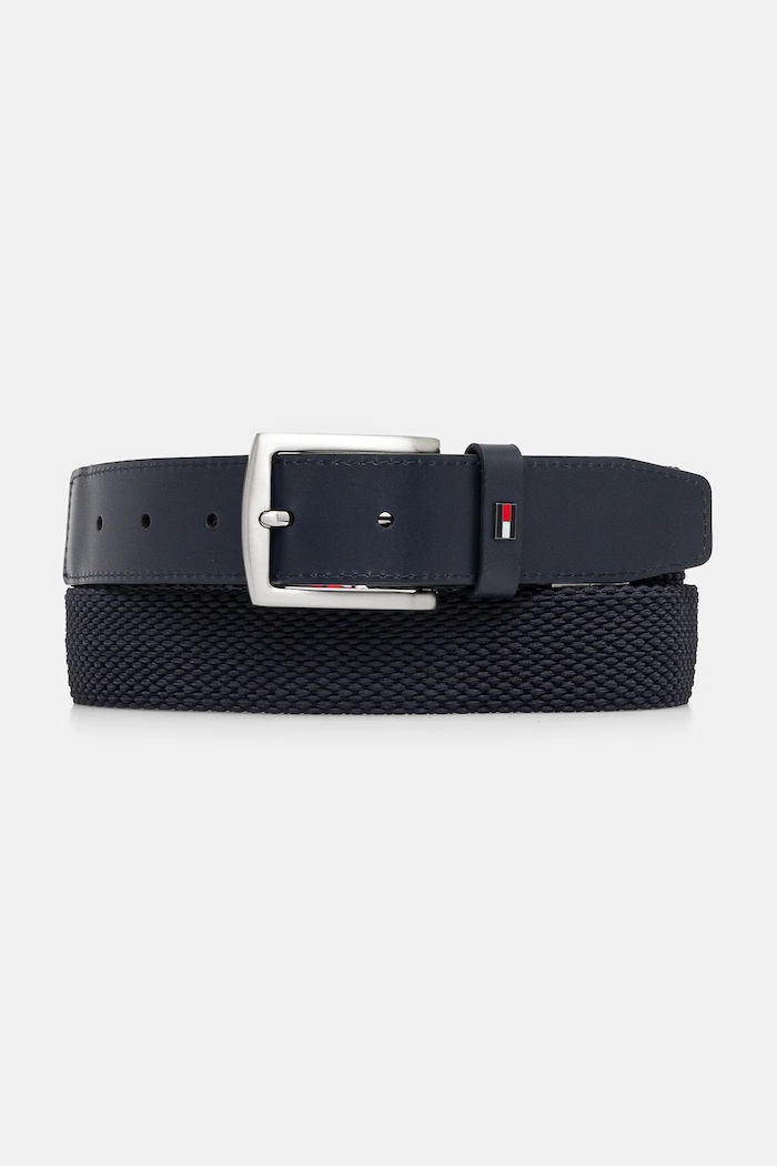 Opasok Tommy Hilfiger tmavomodrá AM0AM13376