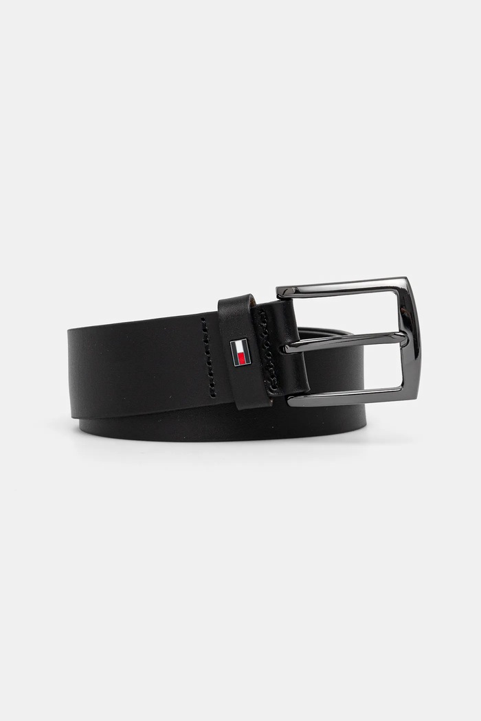 Tommy Hilfiger pasek męski skórzany czarny AM0AM13536