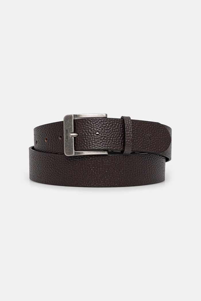 Calvin Klein Jeans pasek skórzany brązowy LV04G7015G