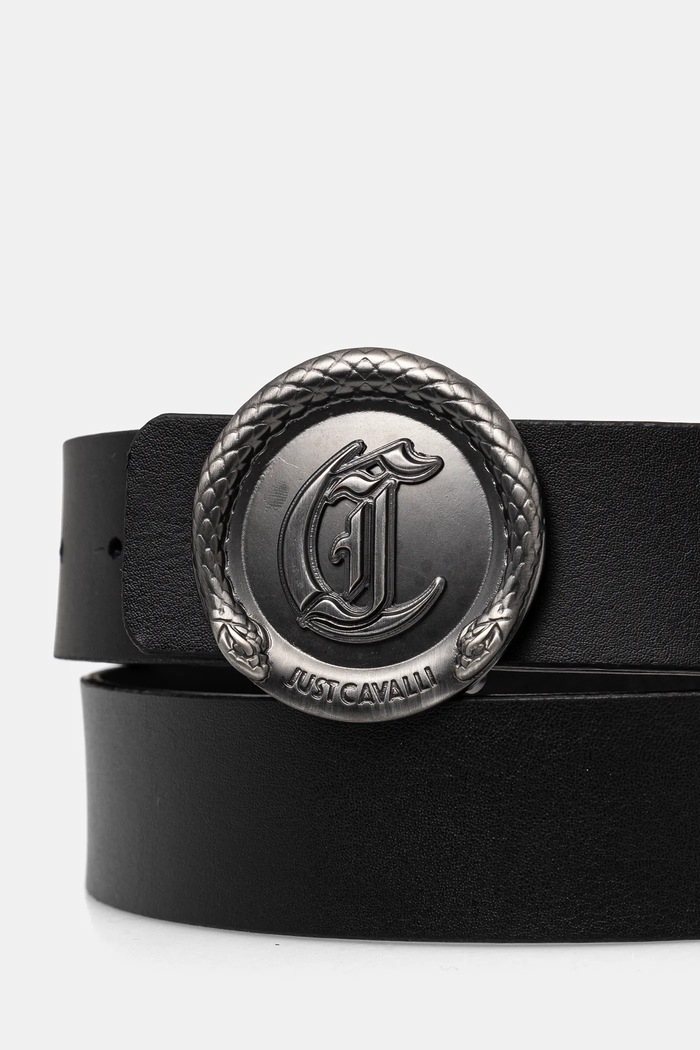 Accesorii Just Cavalli curea de piele cu două fețe 78QA6F60.ZP300 negru