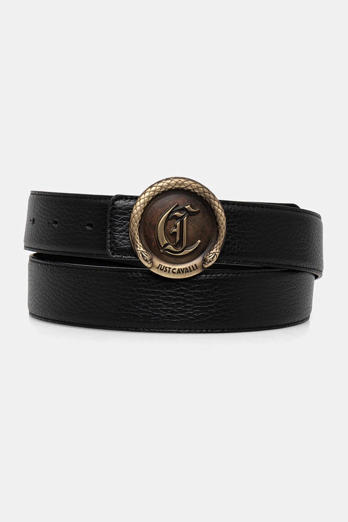 Just Cavalli curea de piele cu două fețe Gift Box negru 78QA6F60.ZP303