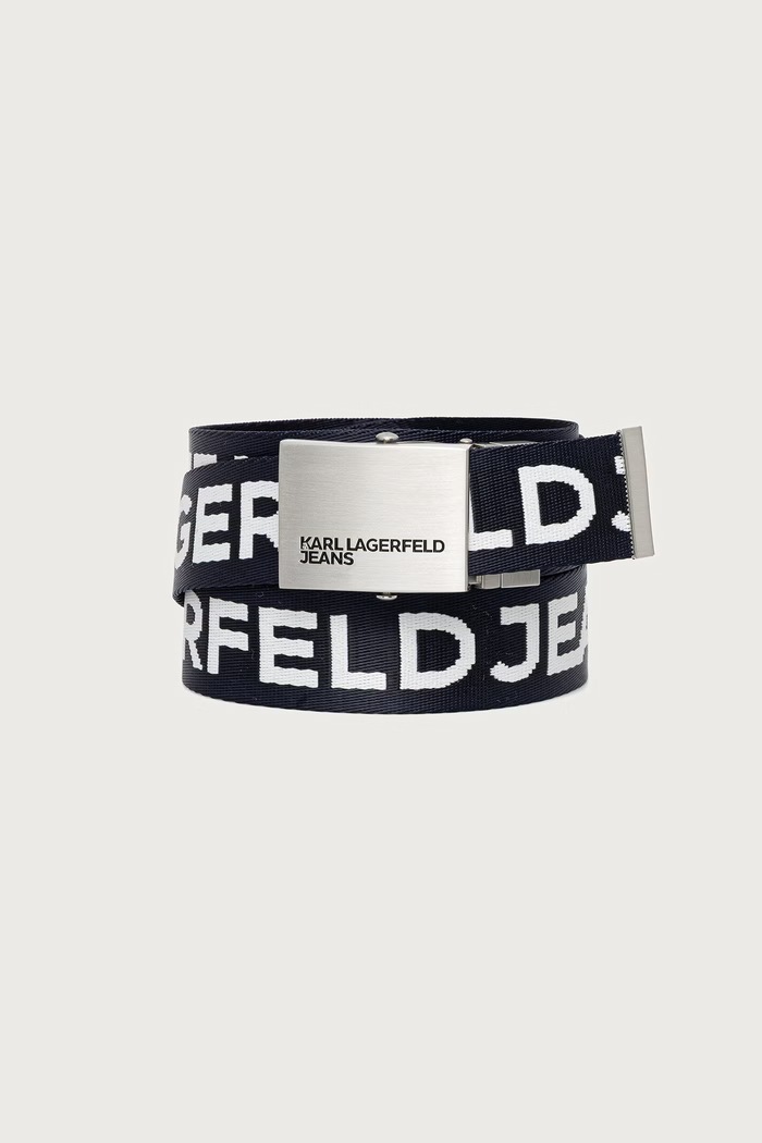 Karl Lagerfeld Jeans pasek dwustronny granatowy A1M33131