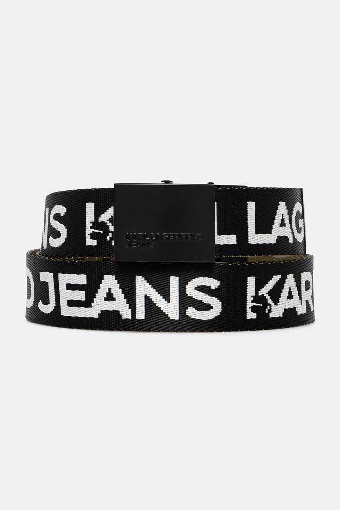 Karl Lagerfeld Jeans Pasek dwustronny czarny A1M33131