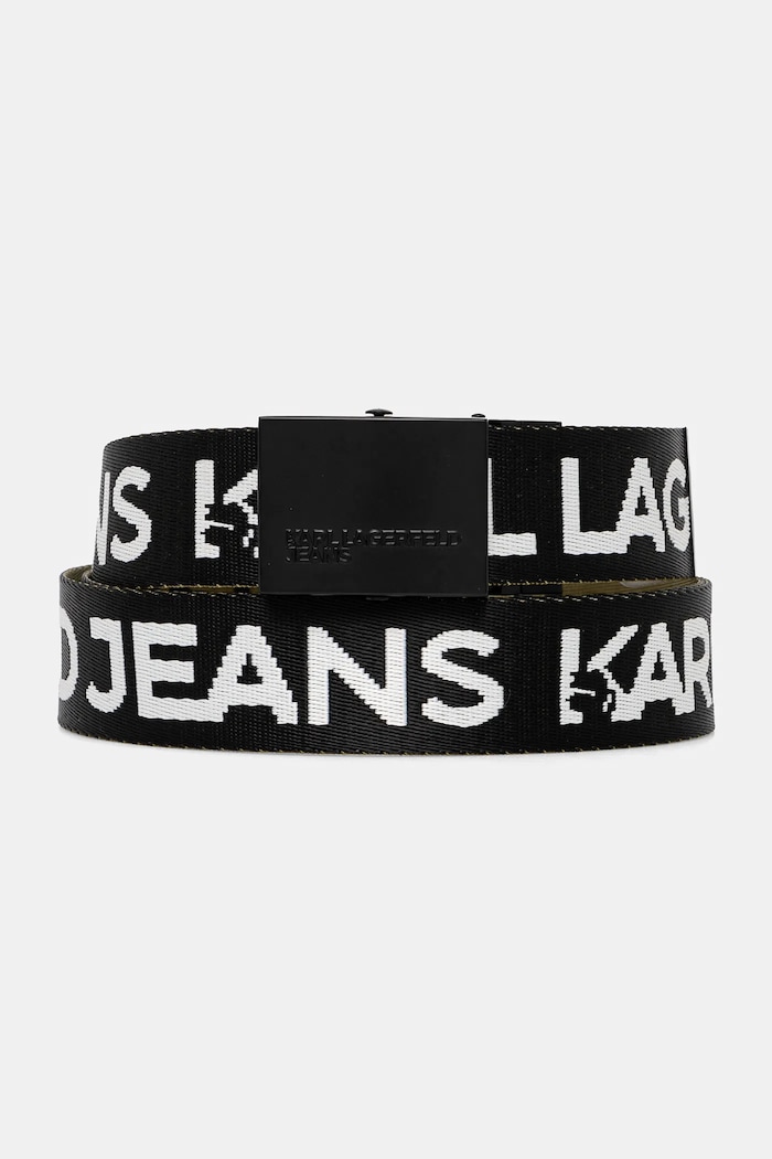 Karl Lagerfeld Jeans Pasek dwustronny czarny A1M33131