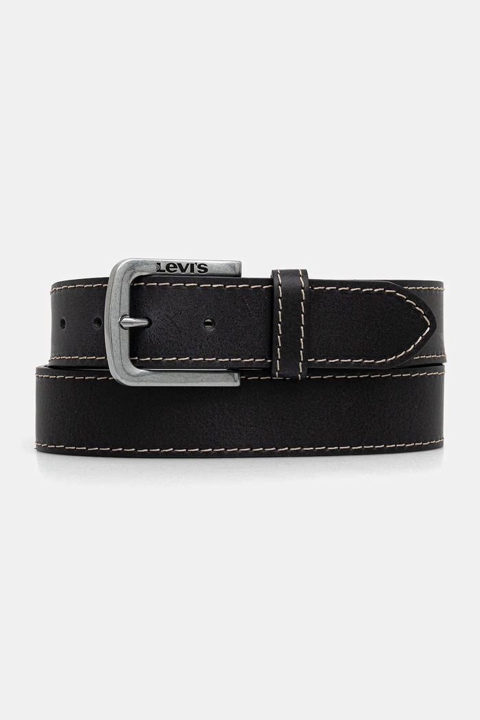 Кожен колан Levi's LOIRE Planet friendly черен 000I6.0000