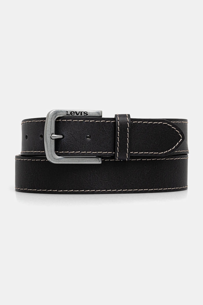 Кожен колан Levi's LOIRE Planet friendly черен 000I6.0000