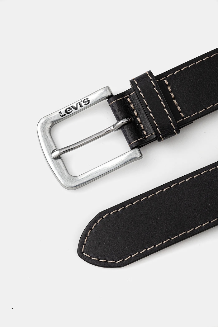Кожен колан Levi's LOIRE 000I6.0000 черен SS25
